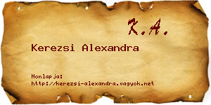 Kerezsi Alexandra névjegykártya